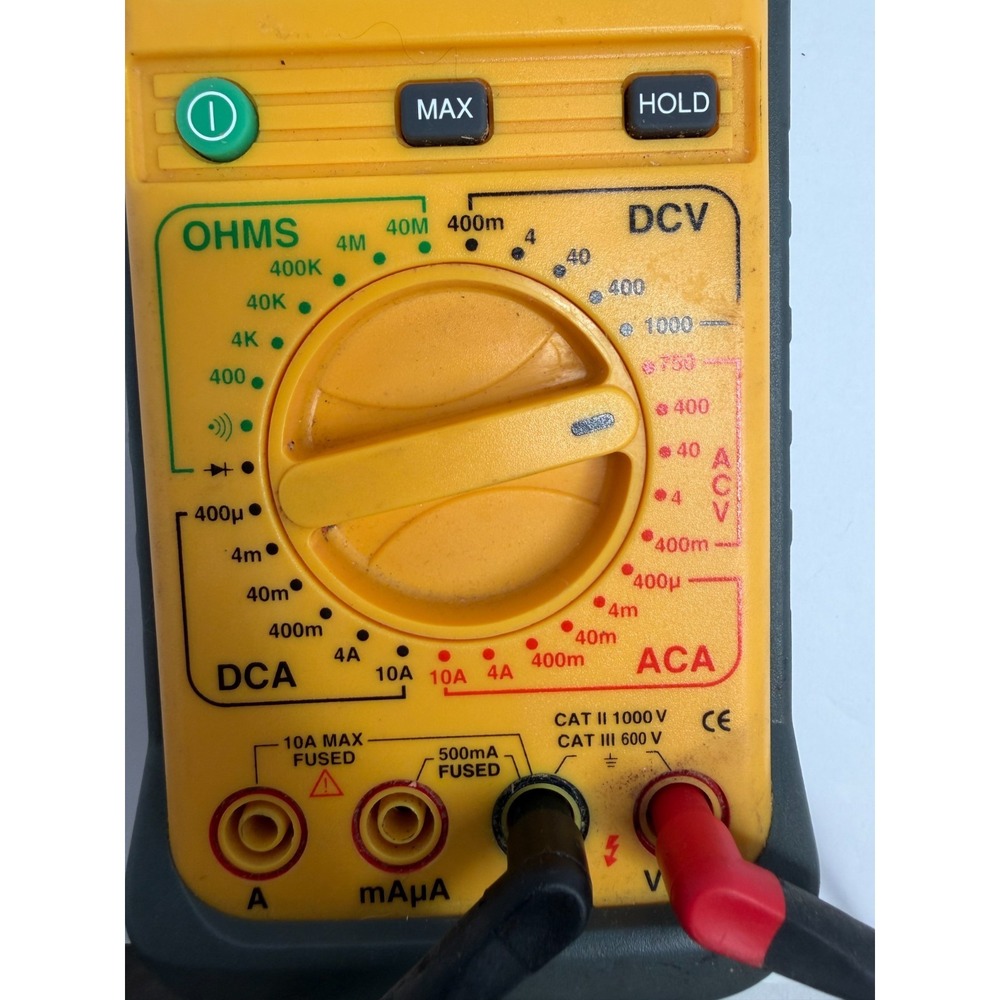 UEi DM383B Digital Multimeter HVAC AC DC Volt Ohm Meter‎ Test Leads Case Tested - Picture 5 of 5